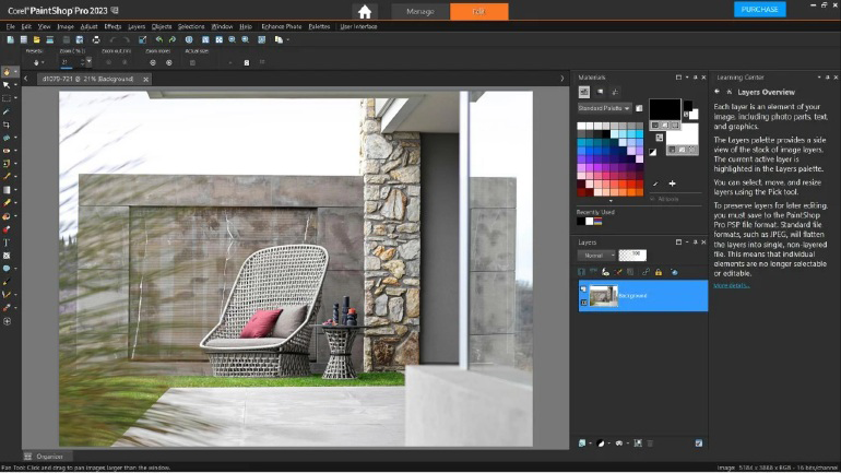 Corel PaintShop Pro one-time purchase Windows photo editor