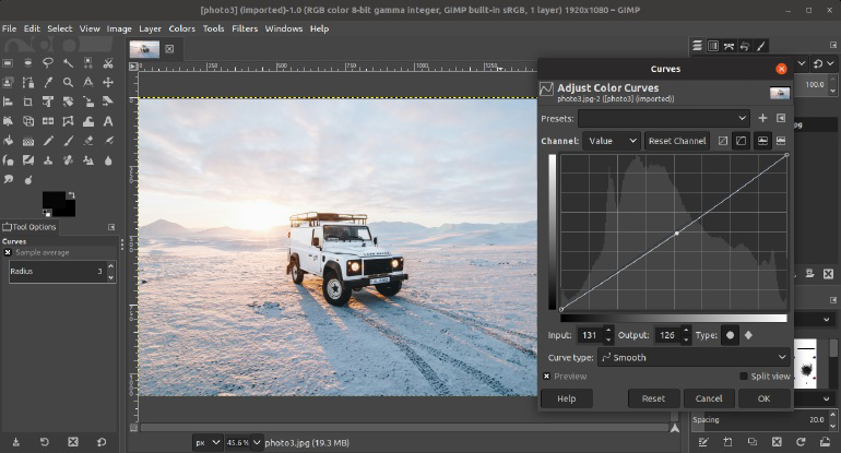 GIMP free open source photo editor, the best free Photoshop 7.0 alternative
